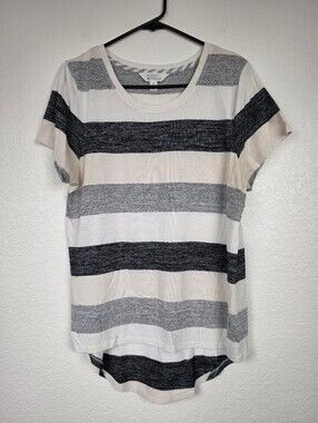 Market & Spruce Striped Short Sleeve T-Shirt Medium